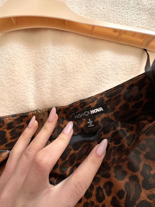 Спідниця лео з екошкіри