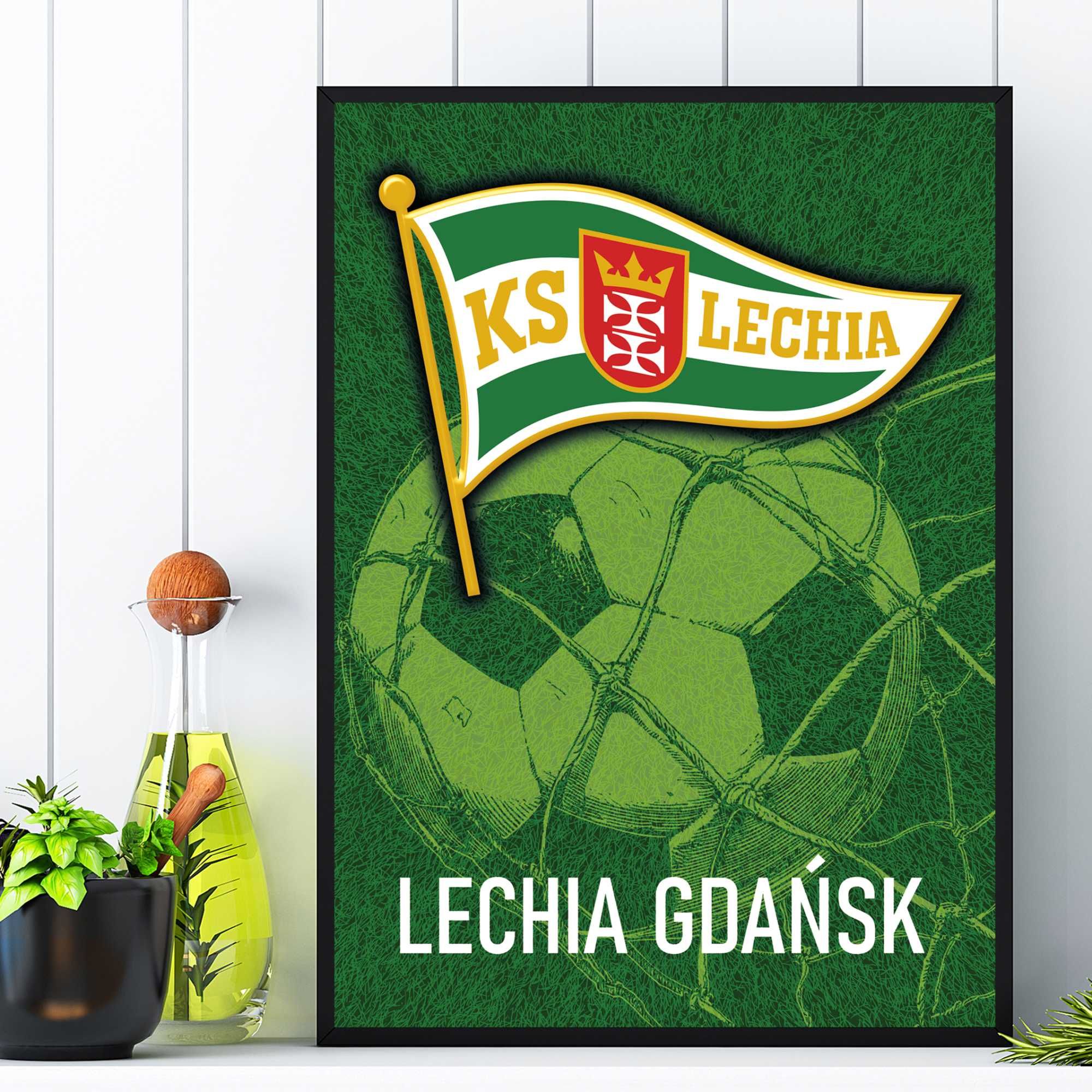 plakat piłkarski lechia gdańsk, plakat lechia gdańsk piłka nożna
