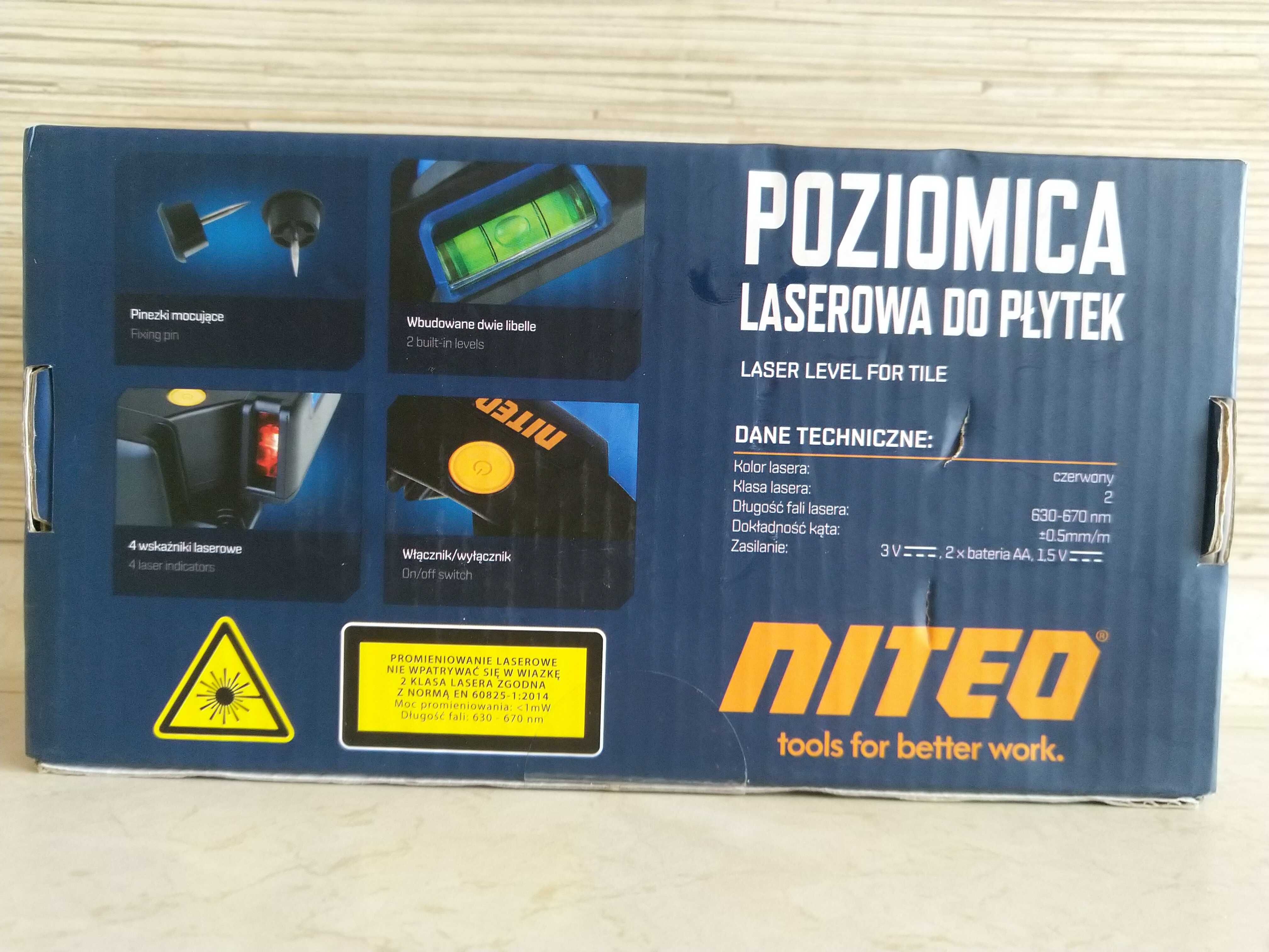 OKAZJA Poziomica laserowa do płytek + baterie i śrubokręt Wysyłam