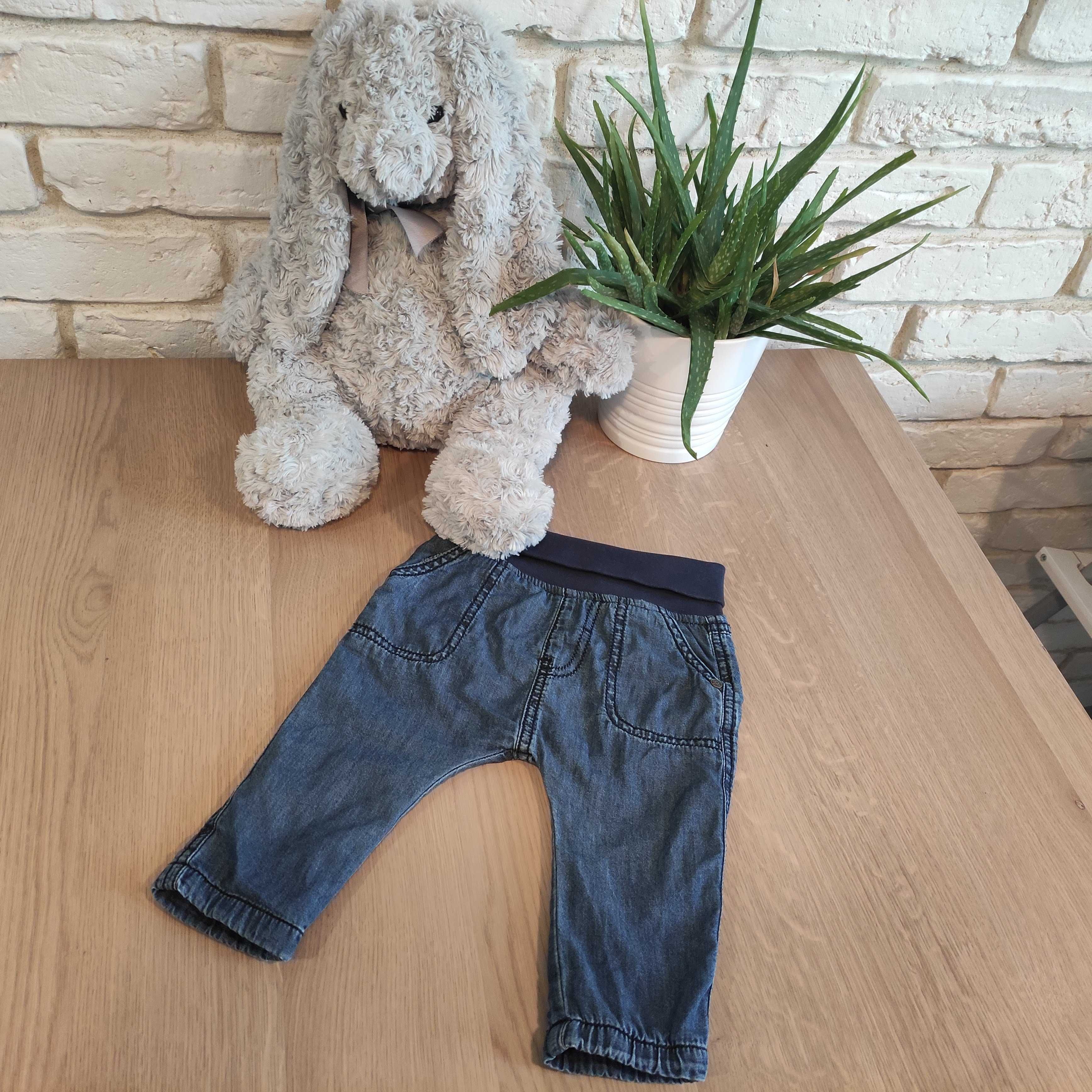 Spodnie niemowlęce jeans KappAhl Newbie, r. 62