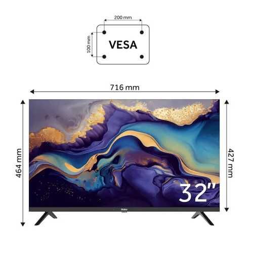 SMART телевізор HAIER 32" Android TV 11 Голосове керування Dolby Audio