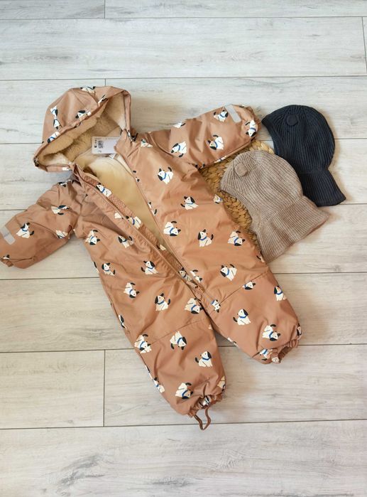 Зимовий термо комбінезон собачки від h&m ріст 80 до 104 см