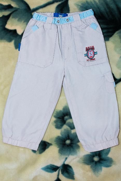 Штанишки (штаны, брюки) ТМ Komulino, р. 80 см, светло-бежевые, в хорош