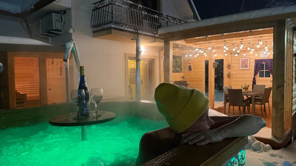 Sylwester Święta Boże Narodzenie domek w górach las jacuzzi sauna SPA