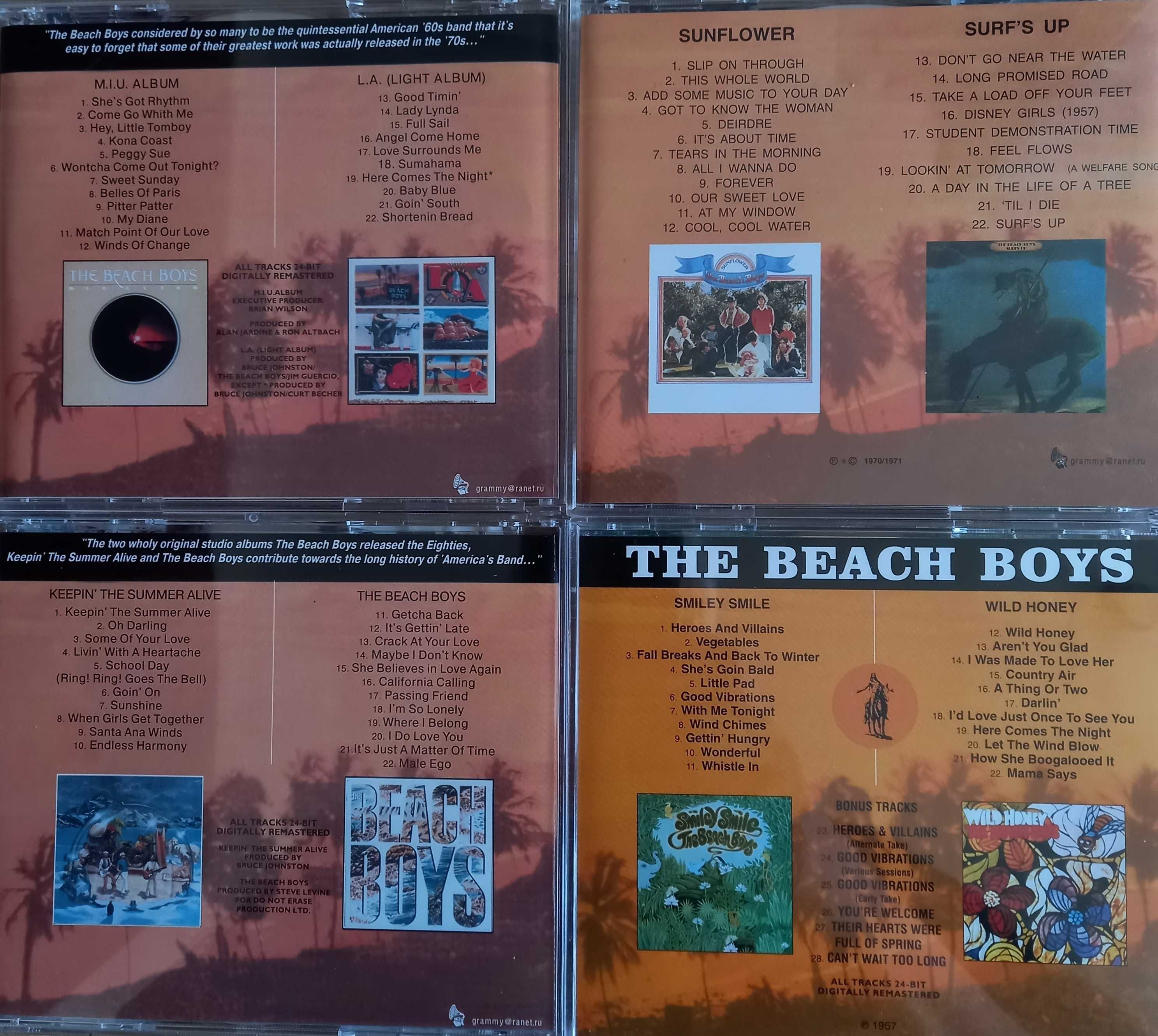 The Beach Boys 8 номерных альбомов на 4-х CD