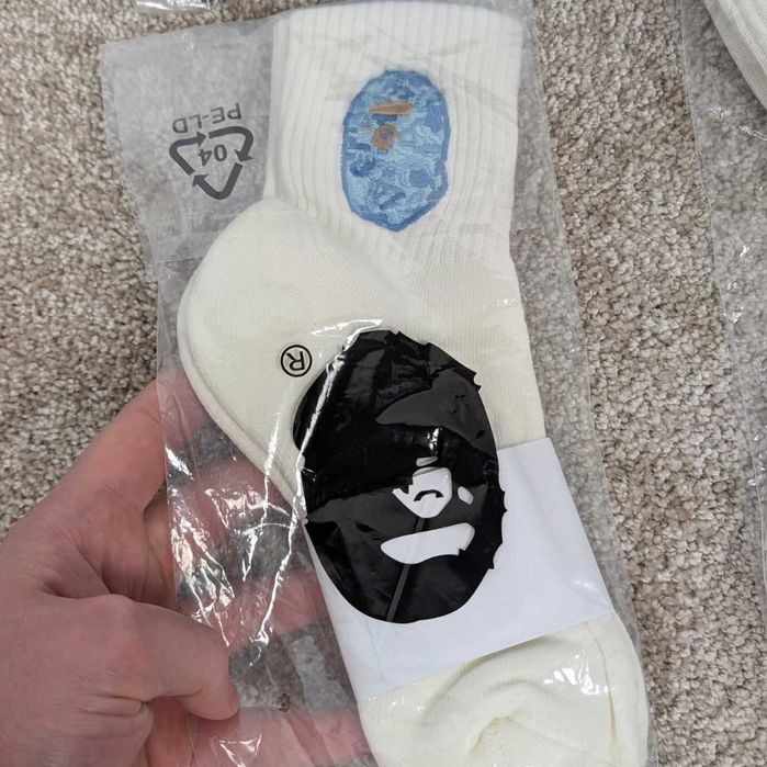 Шкарпетки Bape, носки Bape, носки бейп, шкарпетки бейп, білі, чорні