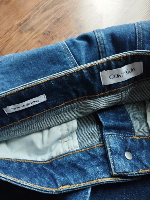 Spódnica midi jeansowa jeans Calvin klein guziki spódnica jeansowa