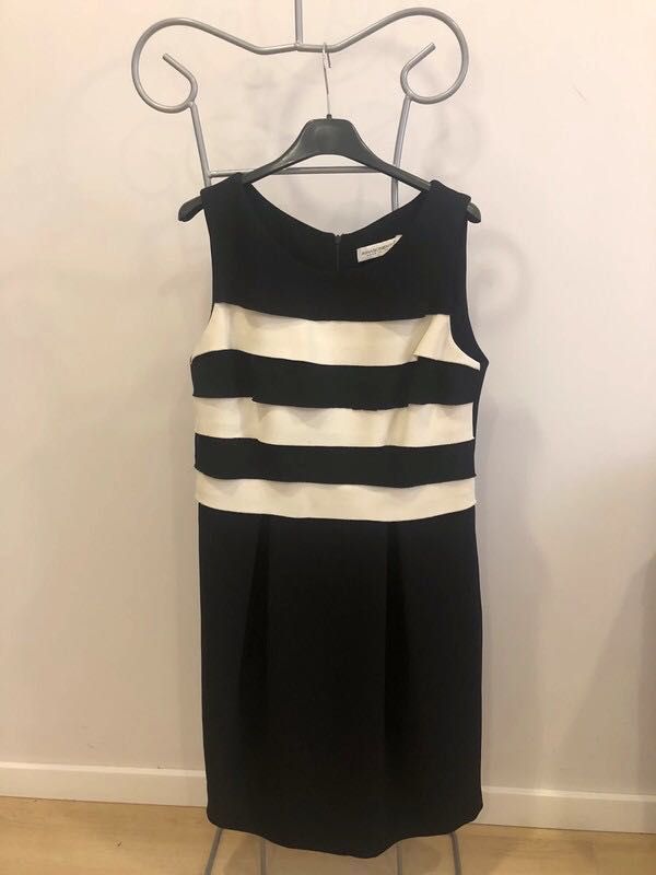 Vestido senhora preto e branco