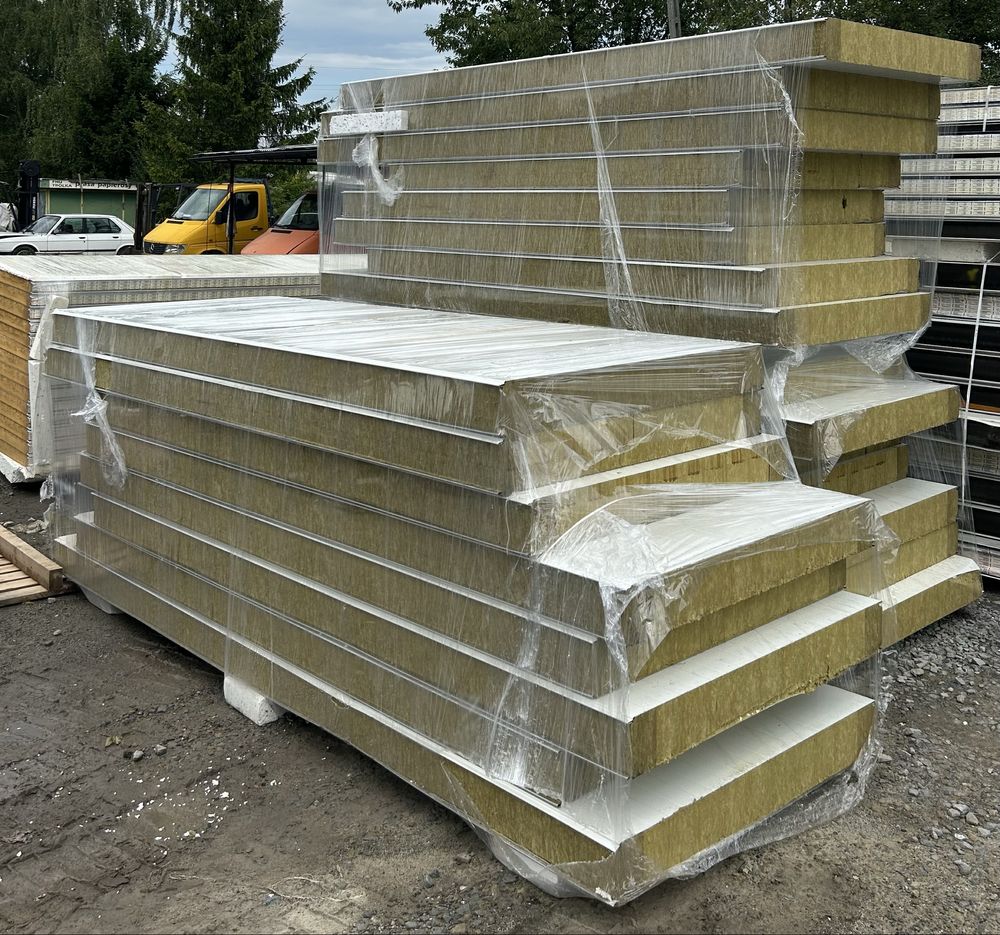 Plyta warstwowa scienna sciana 14cm nierdzewka wełna