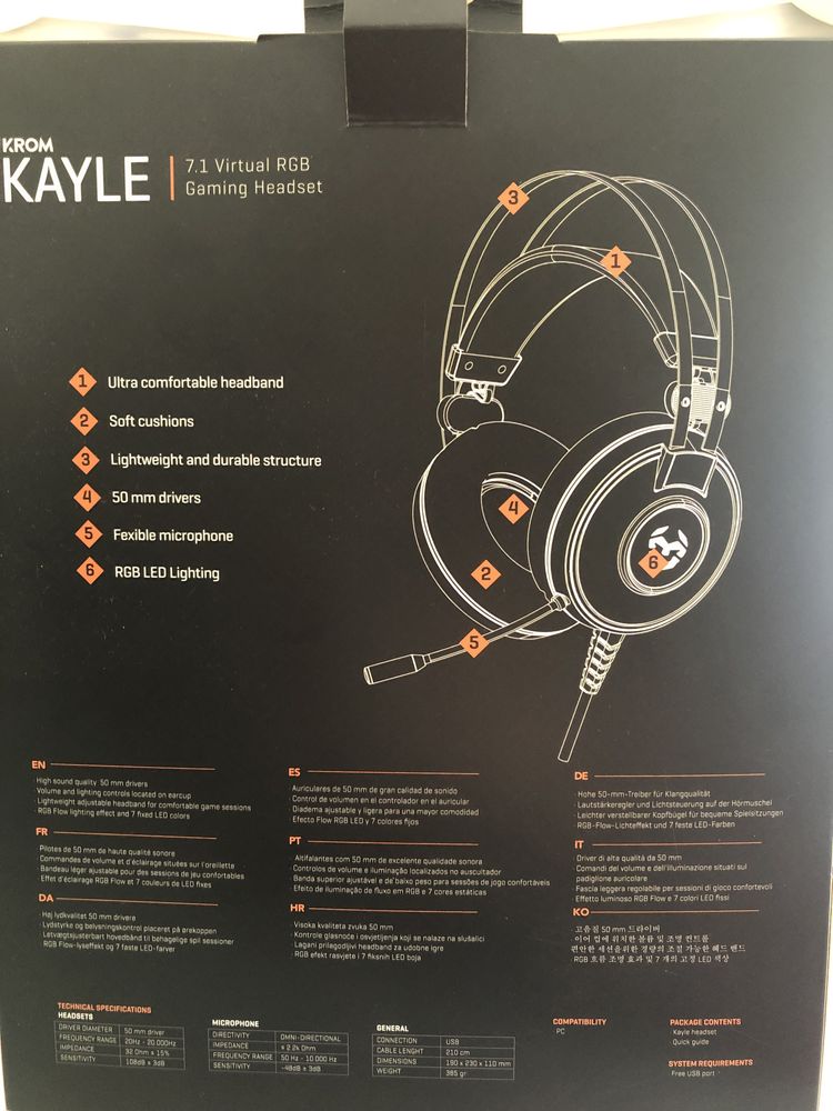 Headset Gaming Nox Krom Kayle 7.1