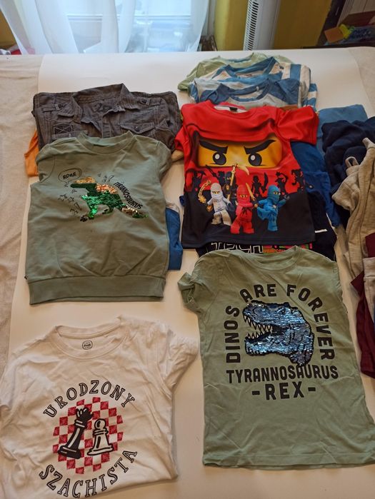 23 szt Paka dla chłopaka 122 ninjago, cekiny, spodnie, bluzy, bluzki