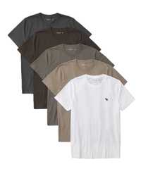Koszulki Męskie 5PAK ZESTAW koszulek Abercrombie & Fitch rozmiar L
