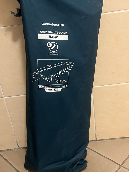 Łóżko polowe Quechua Camp Bed Basic 60 cm - 1-osobowe