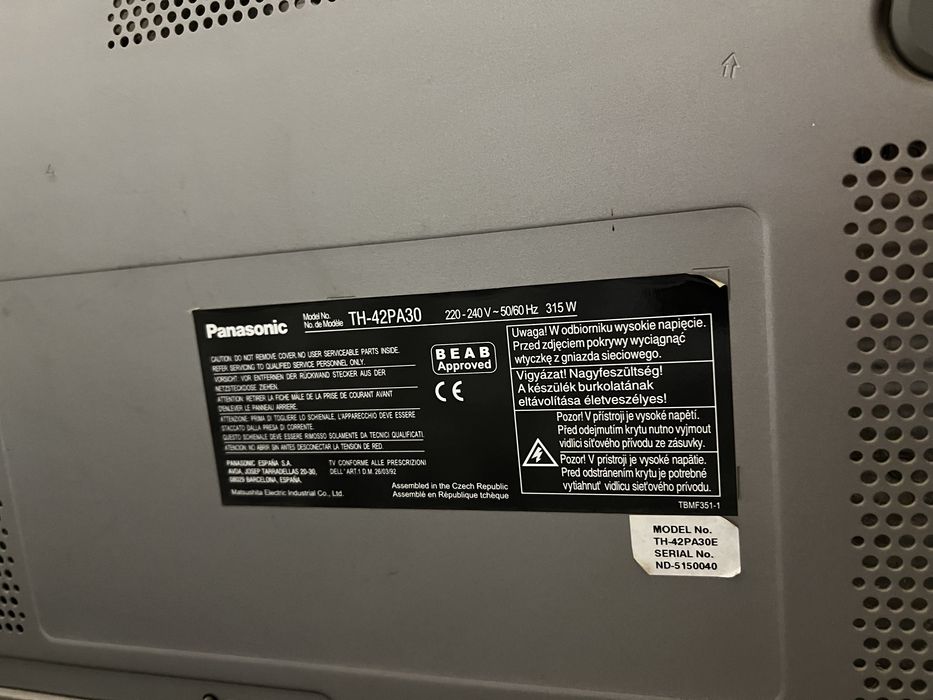 Теоевізор panasonic th-42pa30e