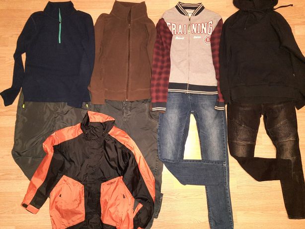 Пакет вещей на мальчика подростка 12-13-14лет куртка ветровка, джинсы