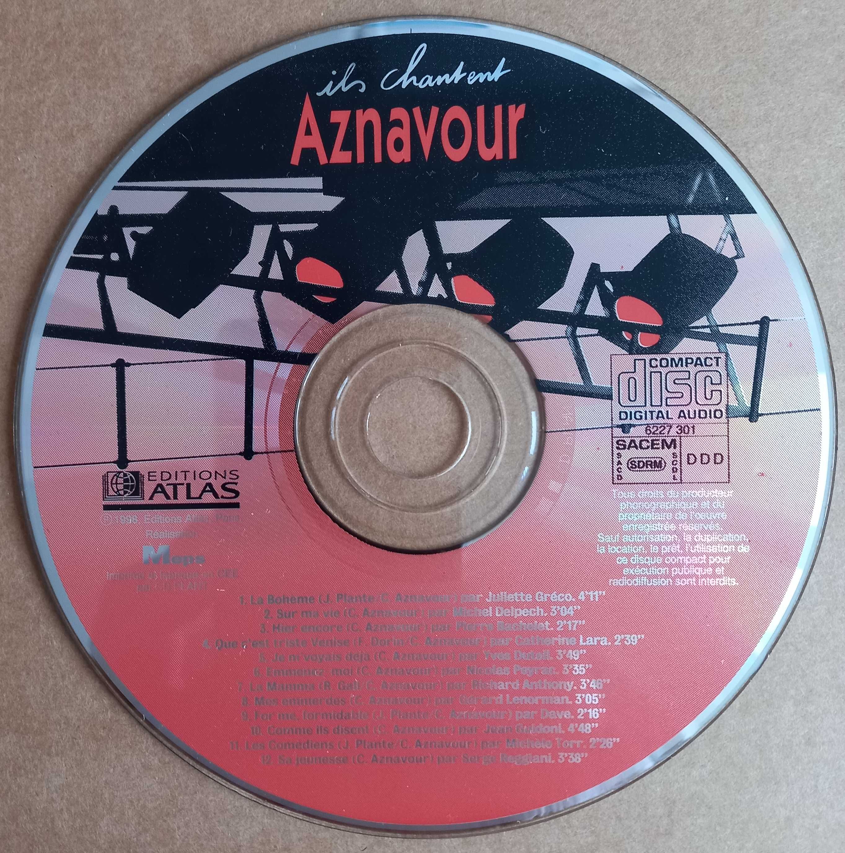 CD compilation "Ils chantent Aznavour", France, 1998 год