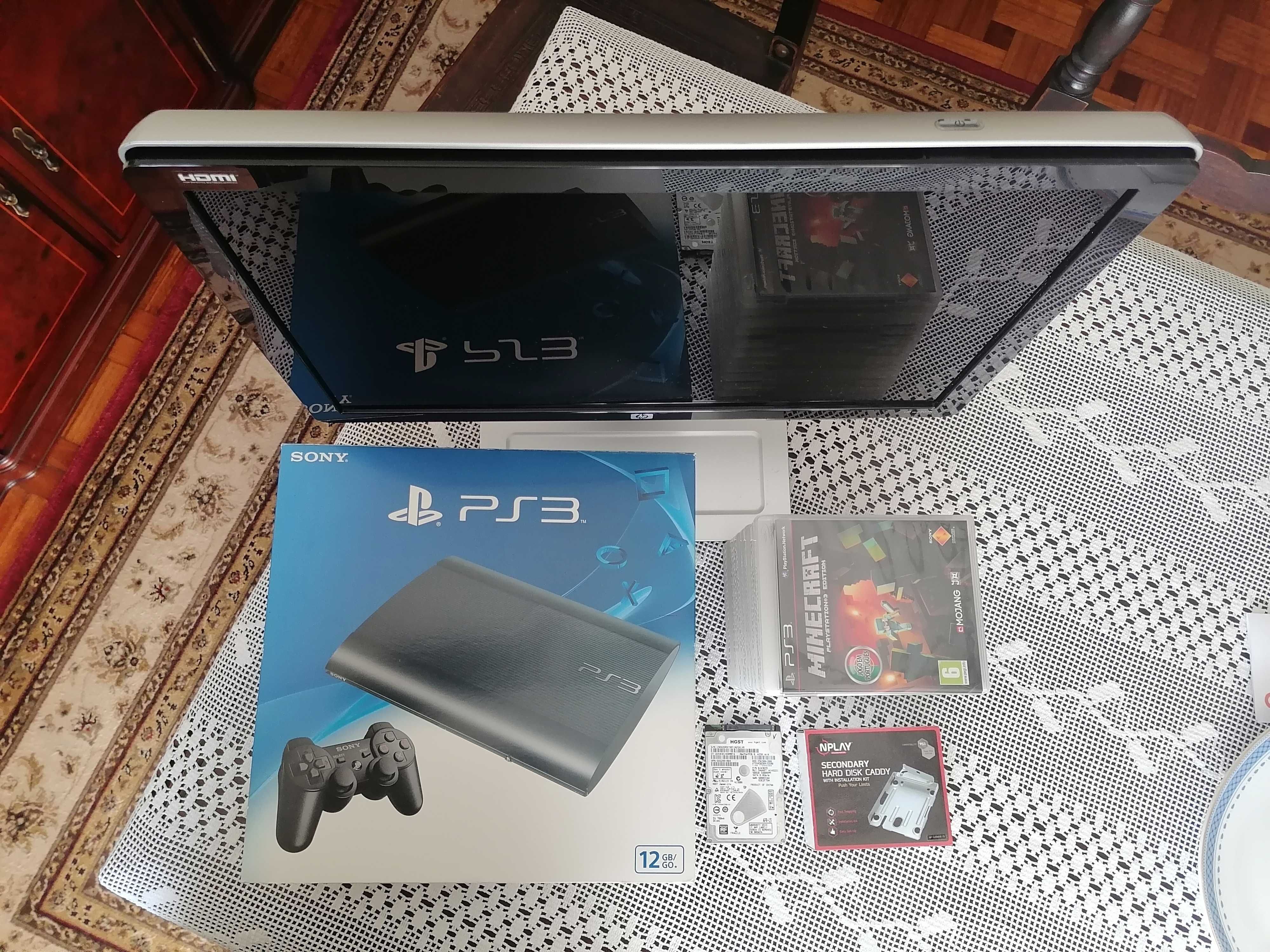 Playstation3 - HD500Gigas - 12 Jogos - Monitor 22' HD HP W2207H