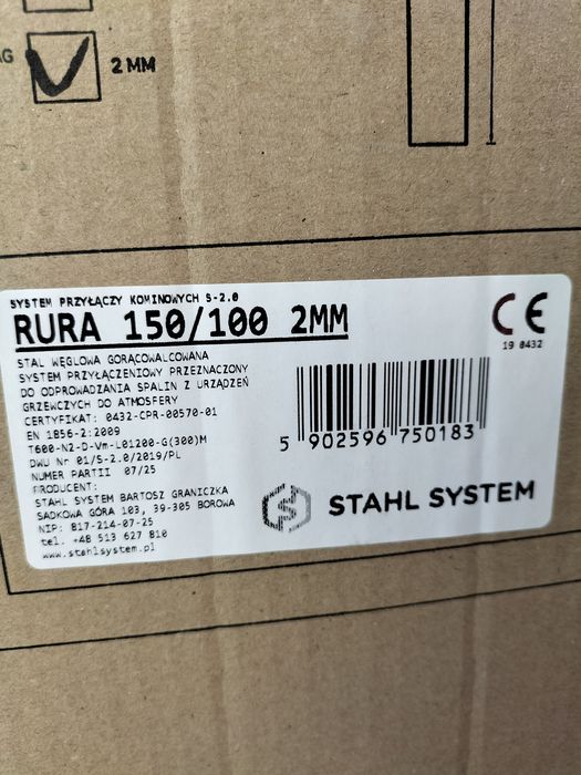 Rura do pieców, kominków 150×100   2mm