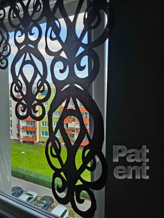 Firana panele ekranowe 60x100 cm żakardowe 2 sztuki na okno czarne