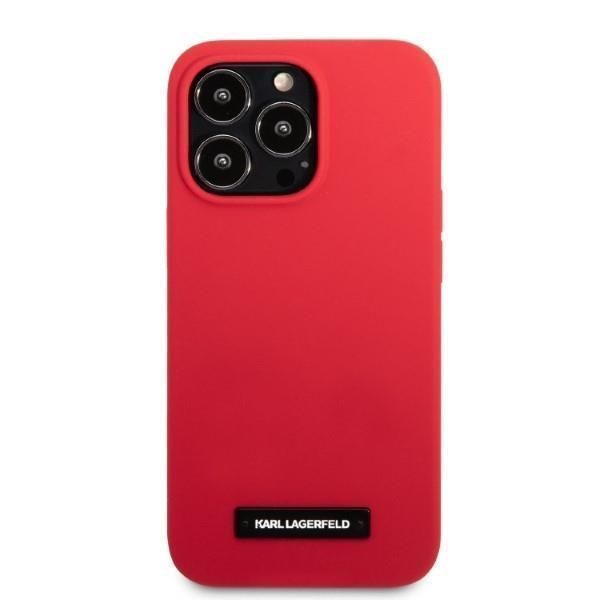 Etui Karl Lagerfeld Silicone Plaque do iPhone 13 Pro / 13 - Czerwone