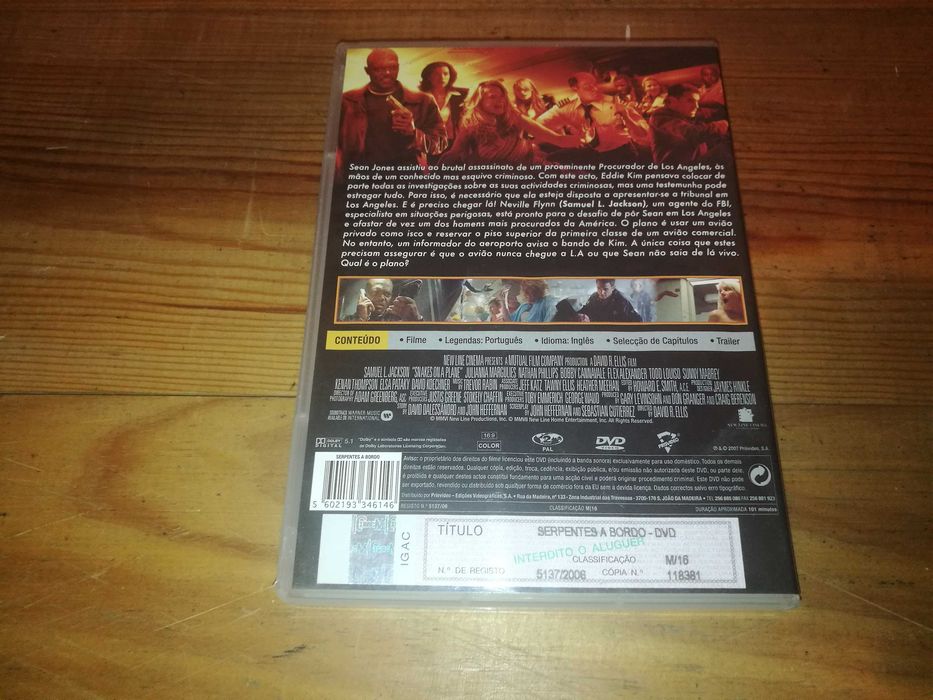 SERPENTES A BORDO	DVD (legendagem em Português)
