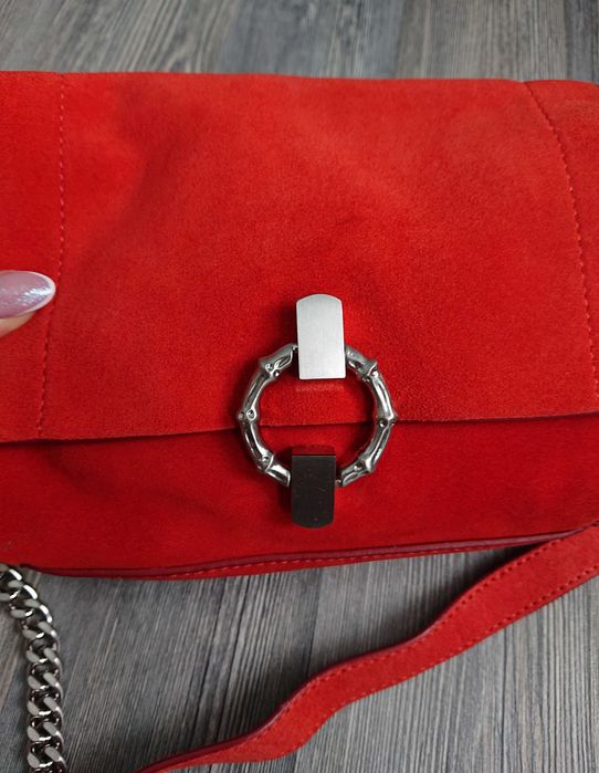 Кожаная сумка кроссбоди zara , сумка зара