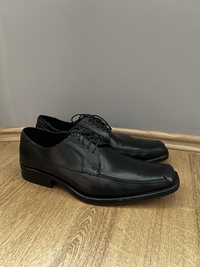 Buty męskie wizytowe półbuty skórzane pantofle klasyczne eleganckie