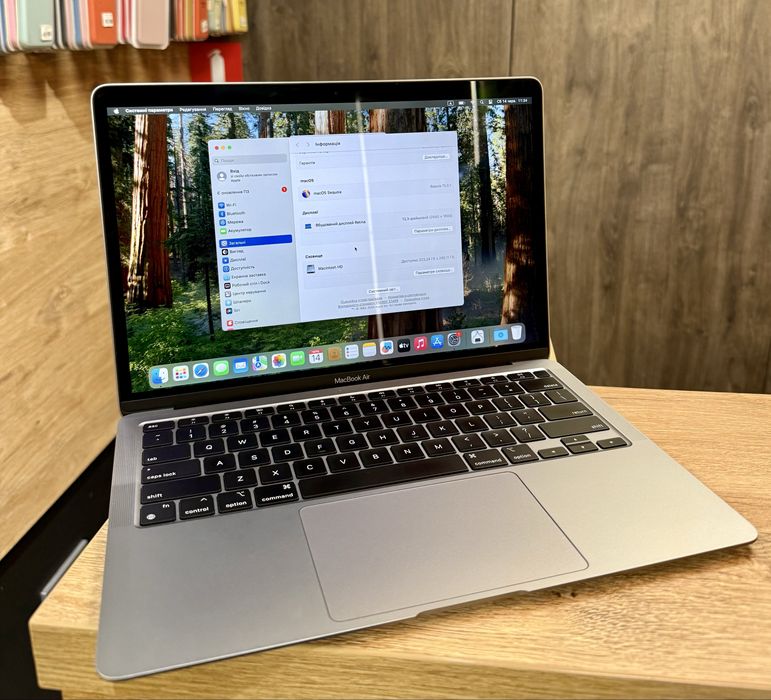 Ноутбук MacBook Air 13 M1 (2020) 8/256Gb Space Gray Магазин Гарантія