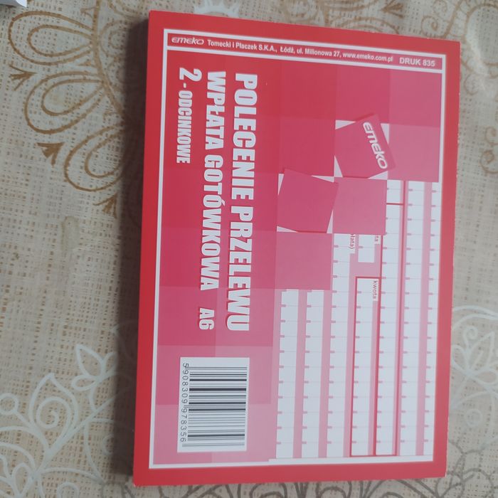 Druki wpłaty/ polecenie zapłaty