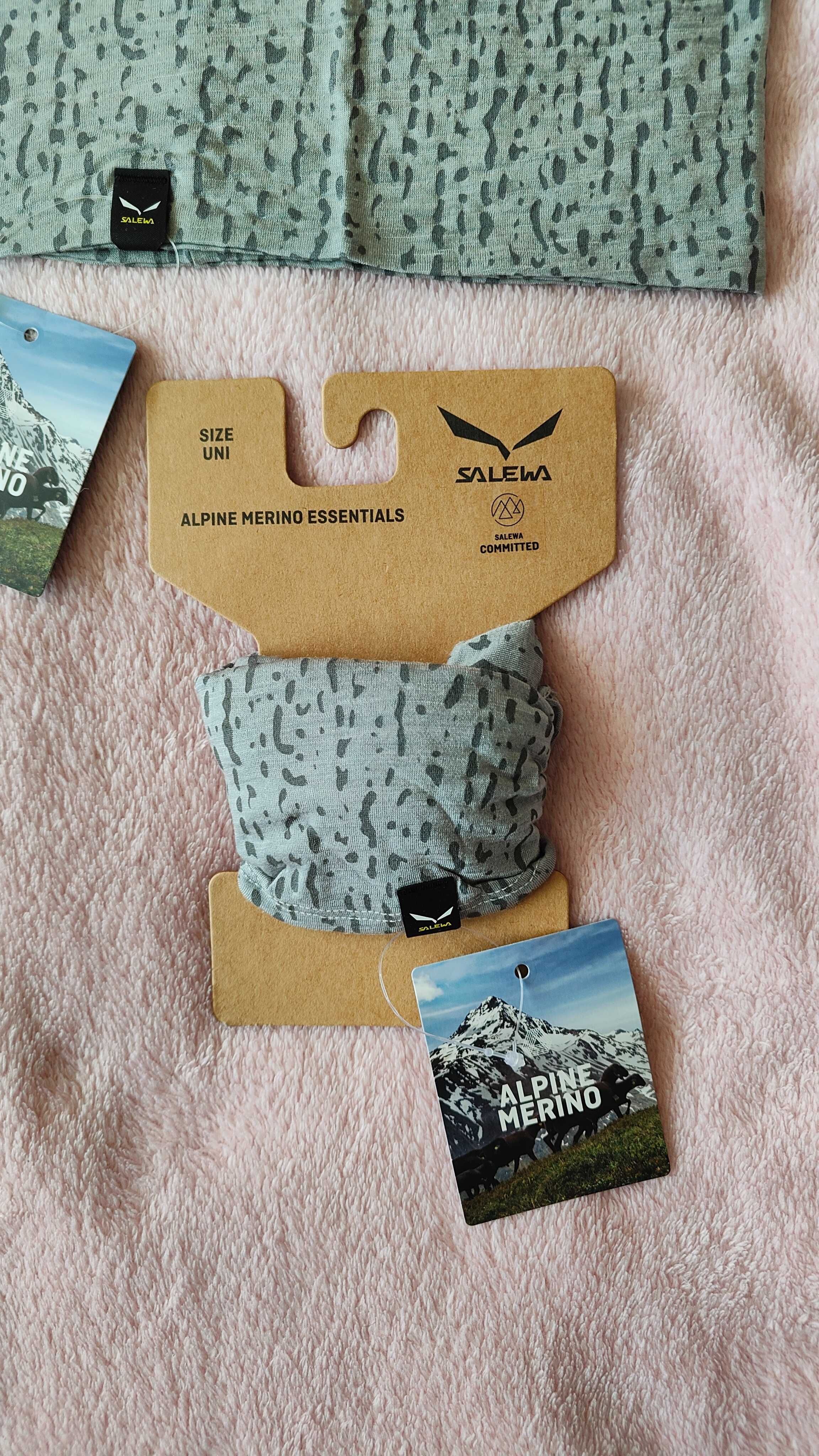 Salewa Merino Pure Alpine komplet opaska i komin wełna merynosowa