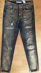 Jeansy złote,czarne damskie  r.38, 36 Zara nowe