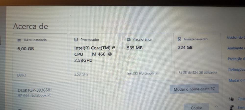 HP  6gb - 224 gb impecável