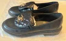 Chanel mokasyny skórzane loafersy czarne 37