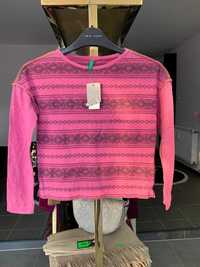 Różowa bluzka, Benetton r. 134