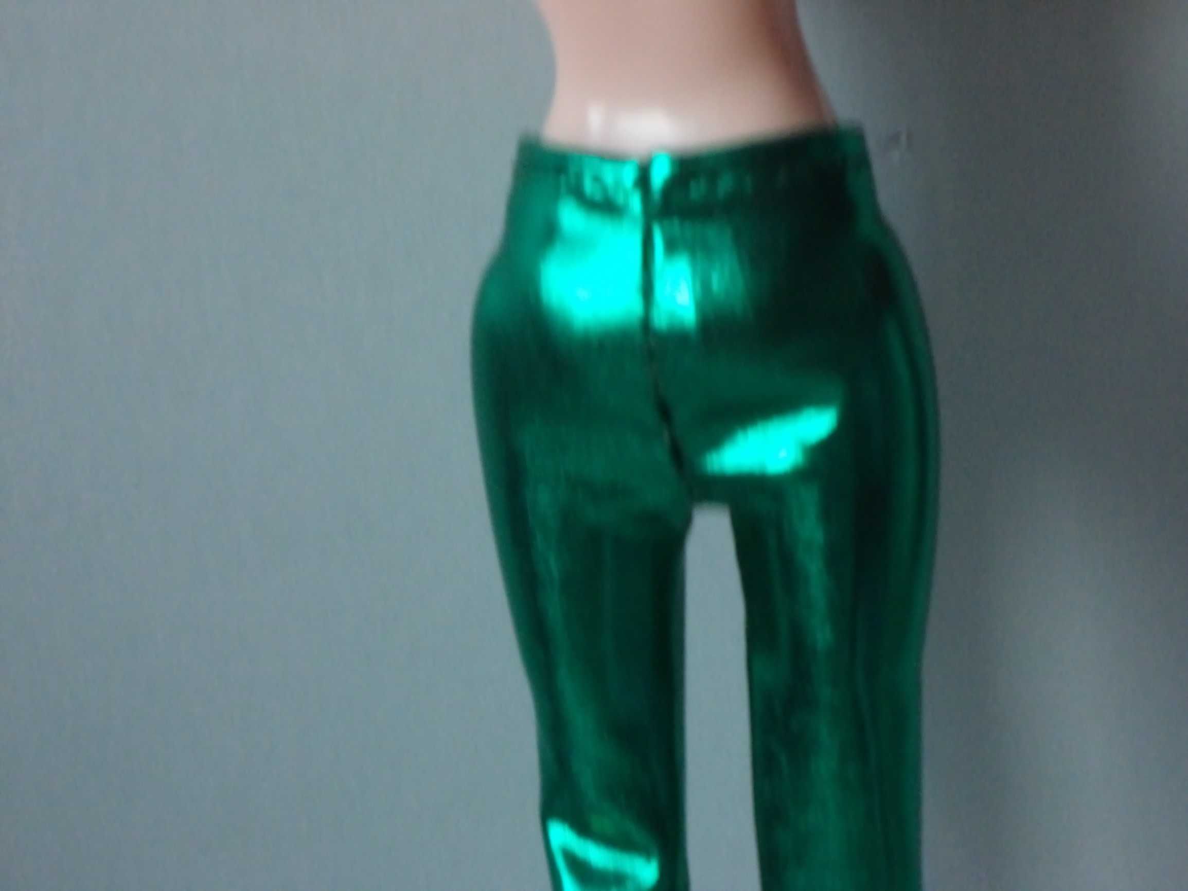 Ubranka dla lalki Barbie - Ciemno zielone legginsy z lamy !!!