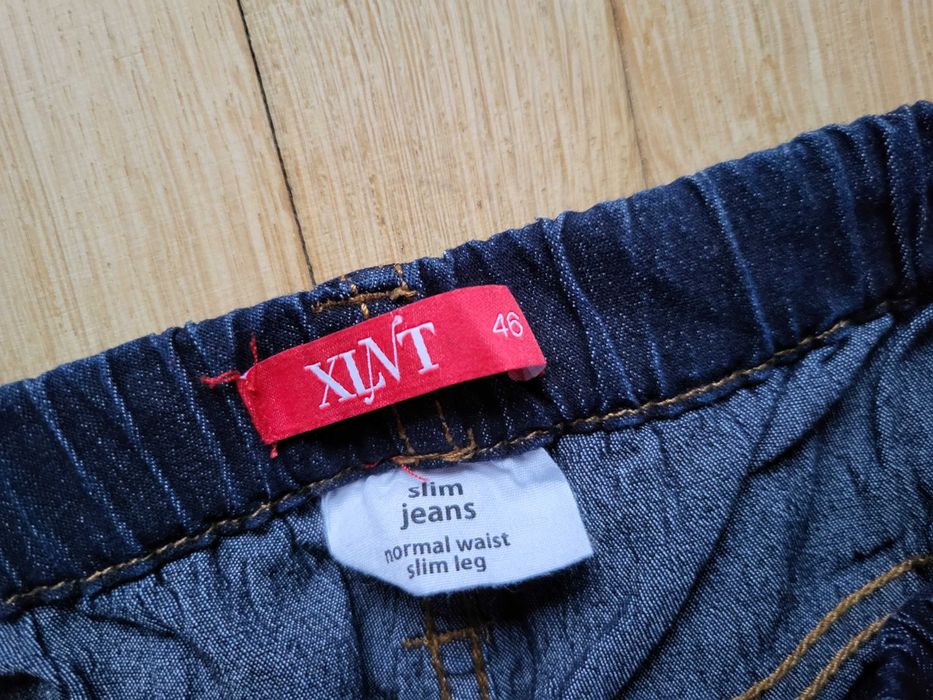 Spodnie jeansy XLNT KappAhl ciemnogranatowe