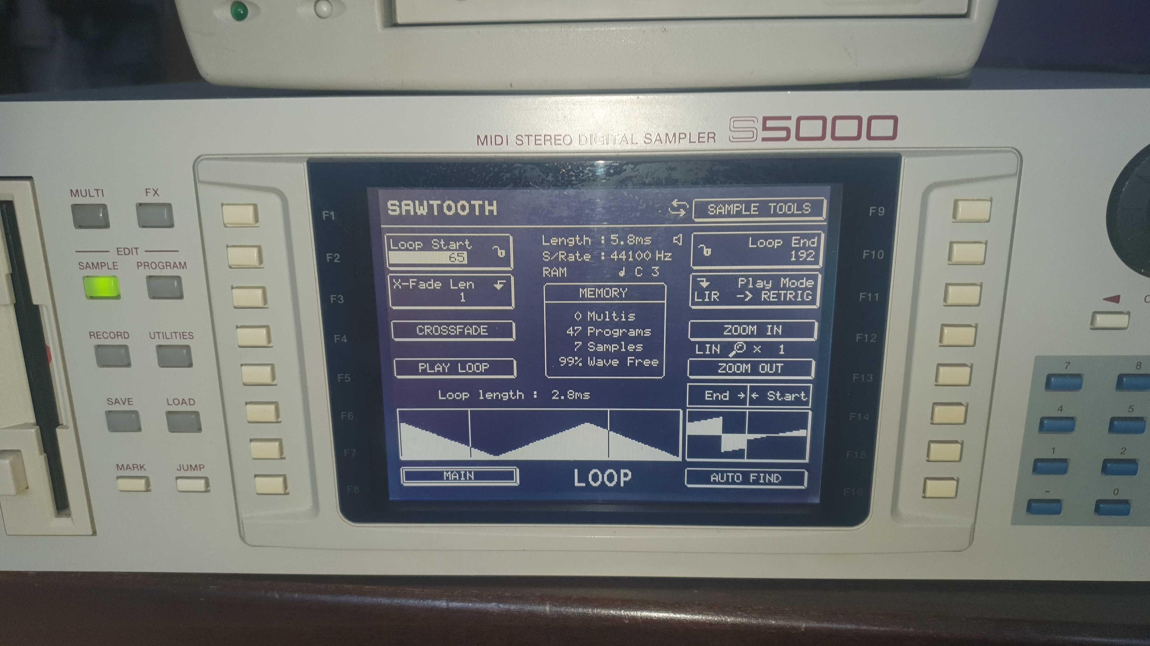 Akai s5000 sampler pamiec ram max256 +czytnik cd