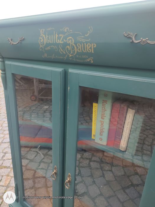 Witryna,biblioteka,serwantka,szafka malowana