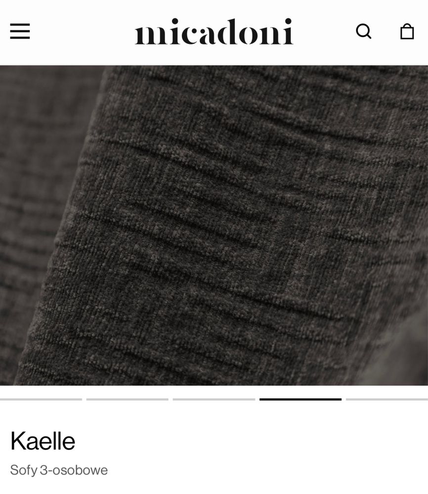Micadoni Sofa Kaelle szary szenil nowa