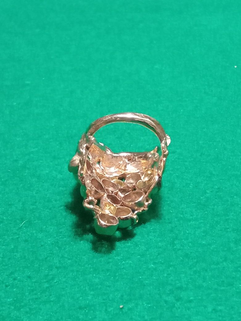 Перстень, Единственный экземпляр !золото 585 бриллианты, гидротермальн