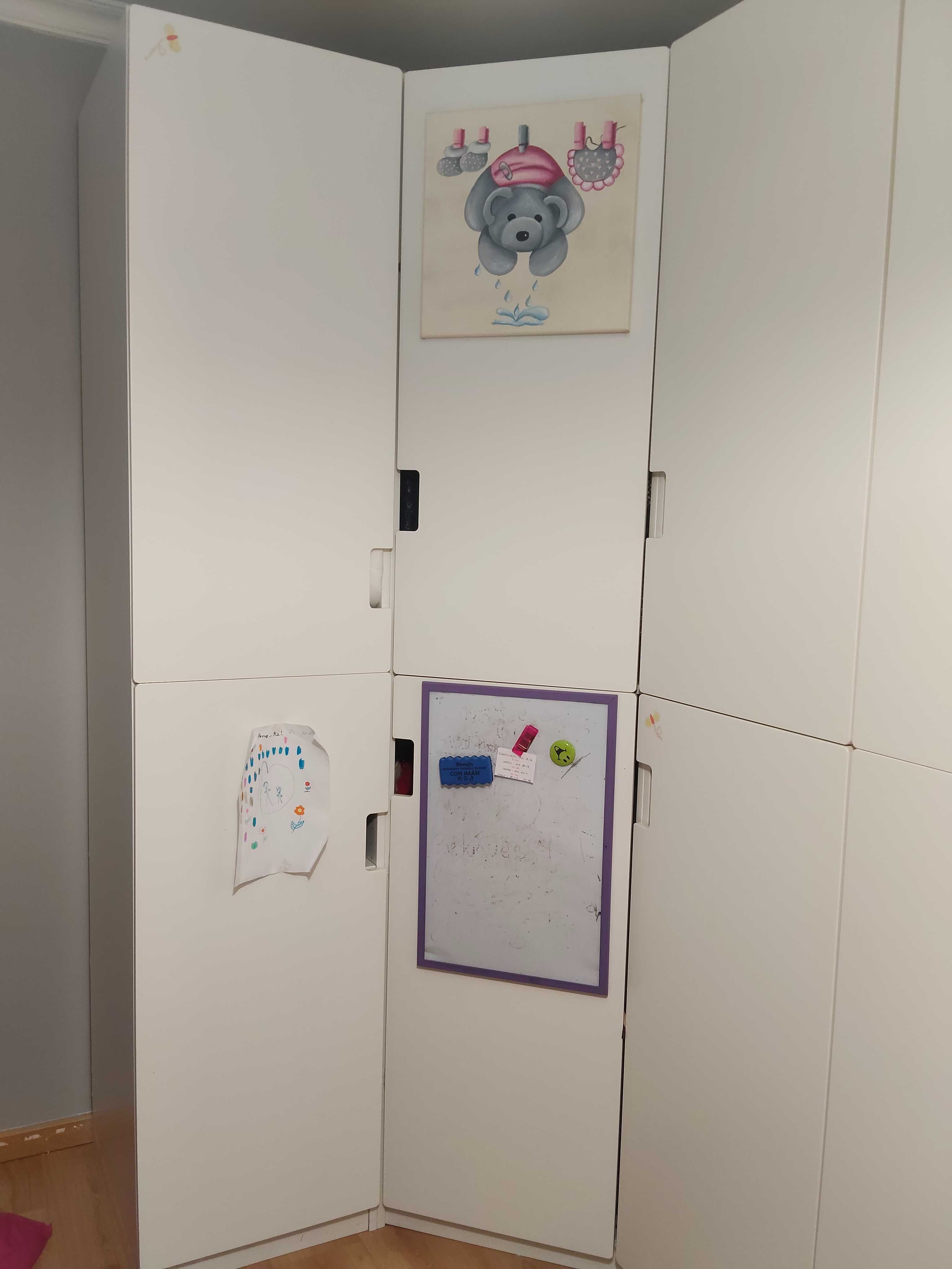 Armário IKEA branco - módulo 3 blocos para canto