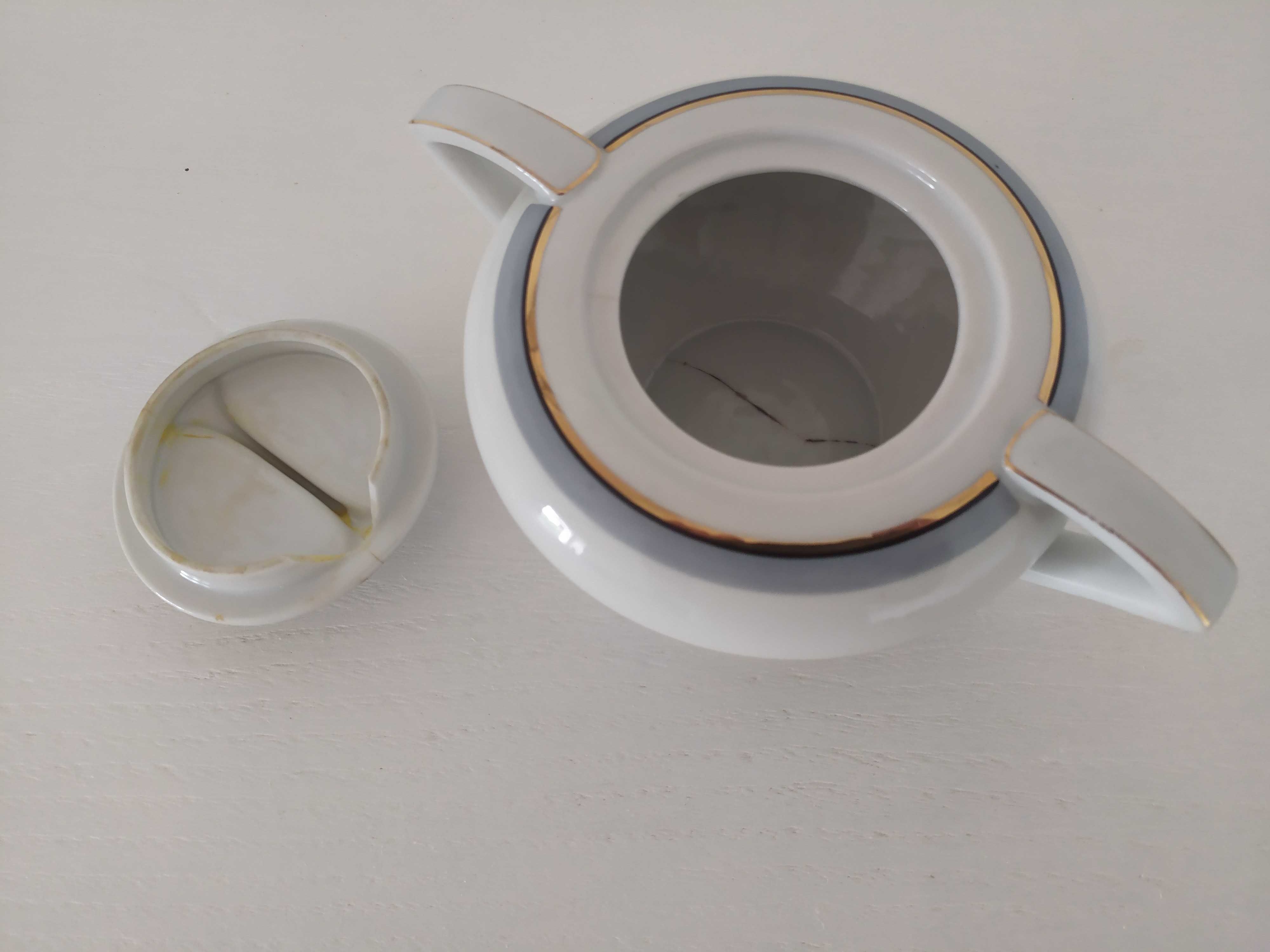 Serviço de chá Art Deco, em porcelana Electro - Cerâmica Candal