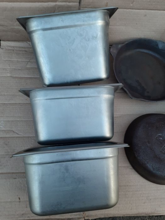 Сковорода чугунная 22,5см, гриль 26см, казан 6л СССР, Мрия