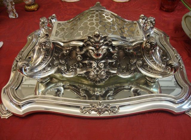 Centro de mesa em prata portuguesa