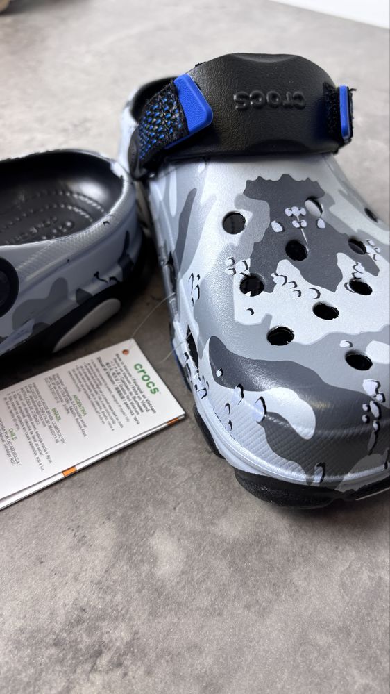 Крокс CROCS classic  all terrain чоловічі сірі піксель камо мужские