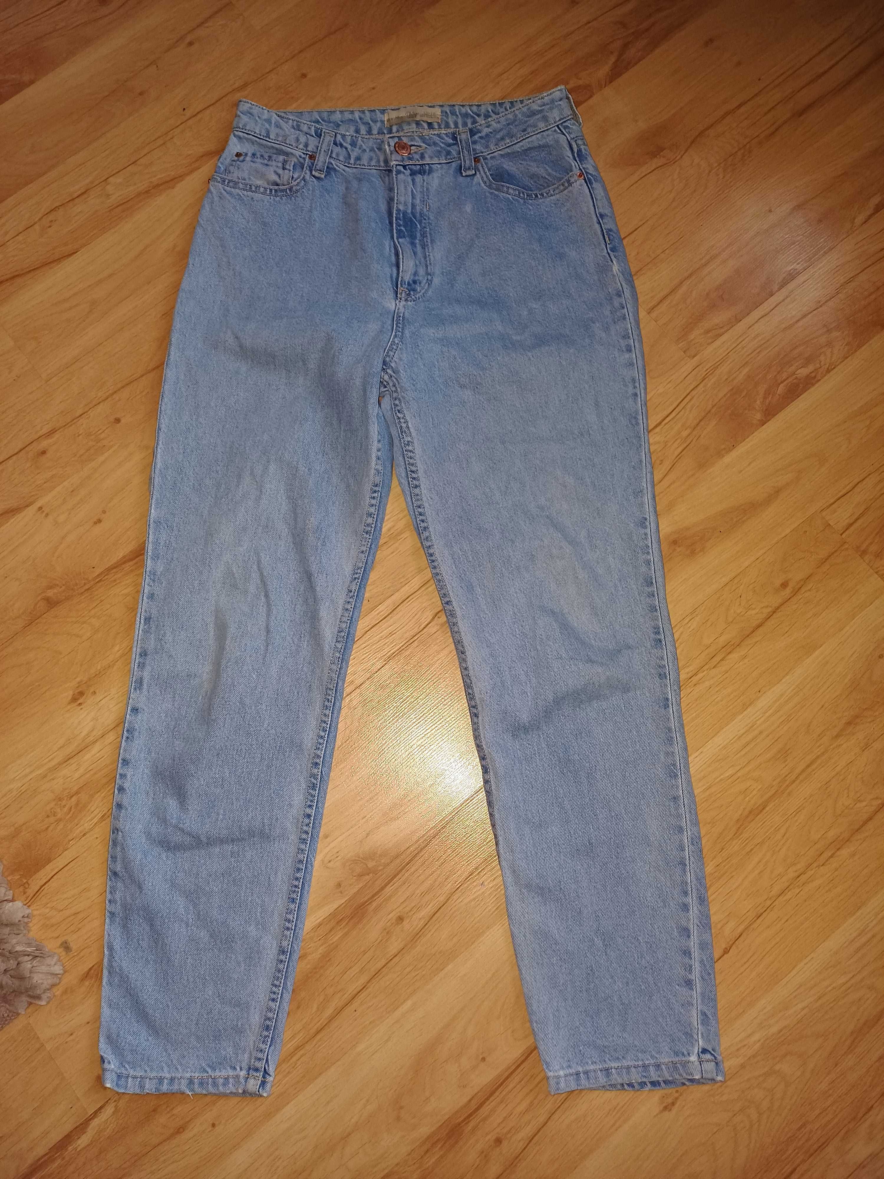 Bershka jeansy vintage jasne