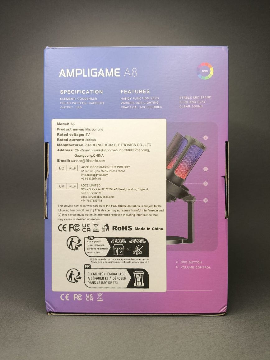 ‼️Fifine A8 Ampligame -Студійний конденсаторний USB мікрофон +гарантія
