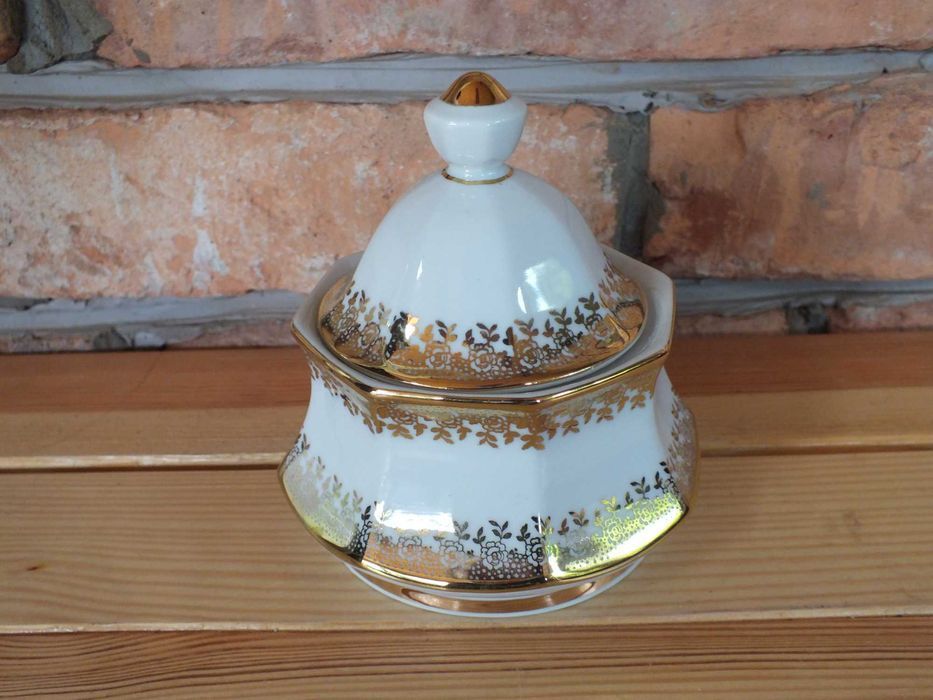 Serwis Kawowa Herbata Porcelana Bavaria Winterling manufaktura złocony