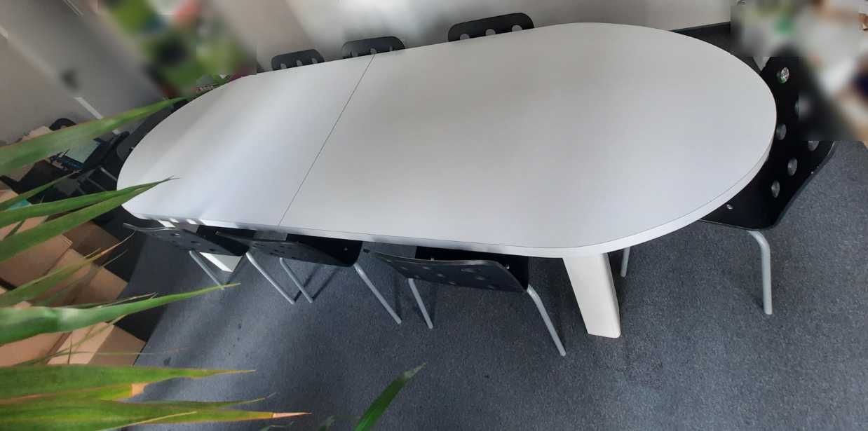 Duży biały solidny stół rozkładany do 3,2-3,7-4,2m Krzesła Gratis!