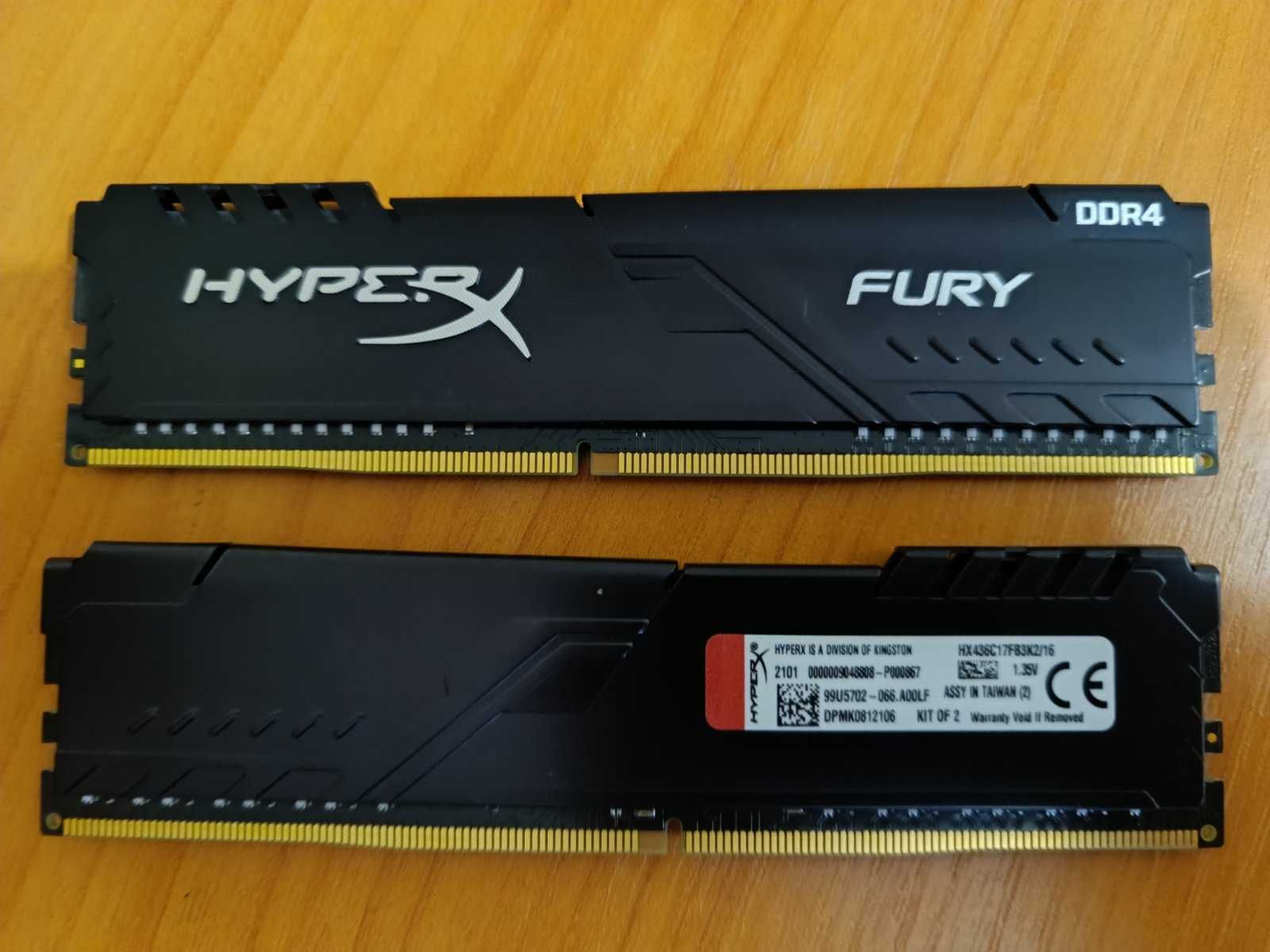 Оперативна пам'ять Hyperx Fury ddr4 8gb 3600mhz 2 планки